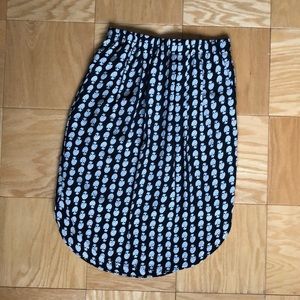 Madewell flowered silk skirt